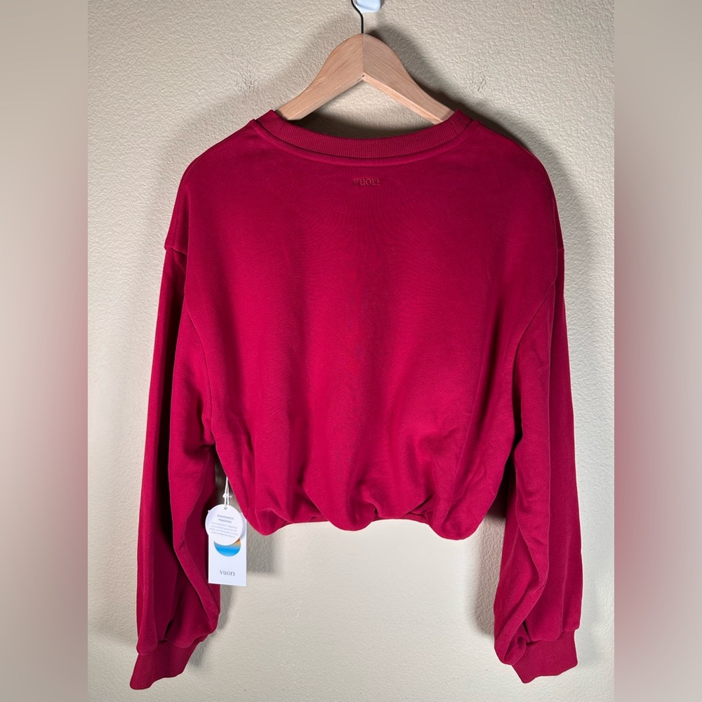 NWT Vuori Sedona Women’s Bubble Crew in Strawberry - Picture 3 of 10